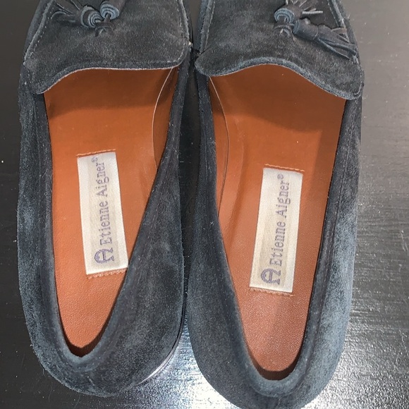 Etienne Aigner, Imperial, Size 8.5N Suede Loafer with tassel, Low heel - Picture 6 of 10